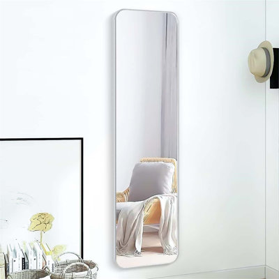 47 X 14IN Rectangular Door Mirror With High-Quality HD Glass And Anti-Rust Aluminum Frame For Modern Interiors