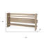 Console en bois massif gris clair vieilli de 193 cm avec tablette