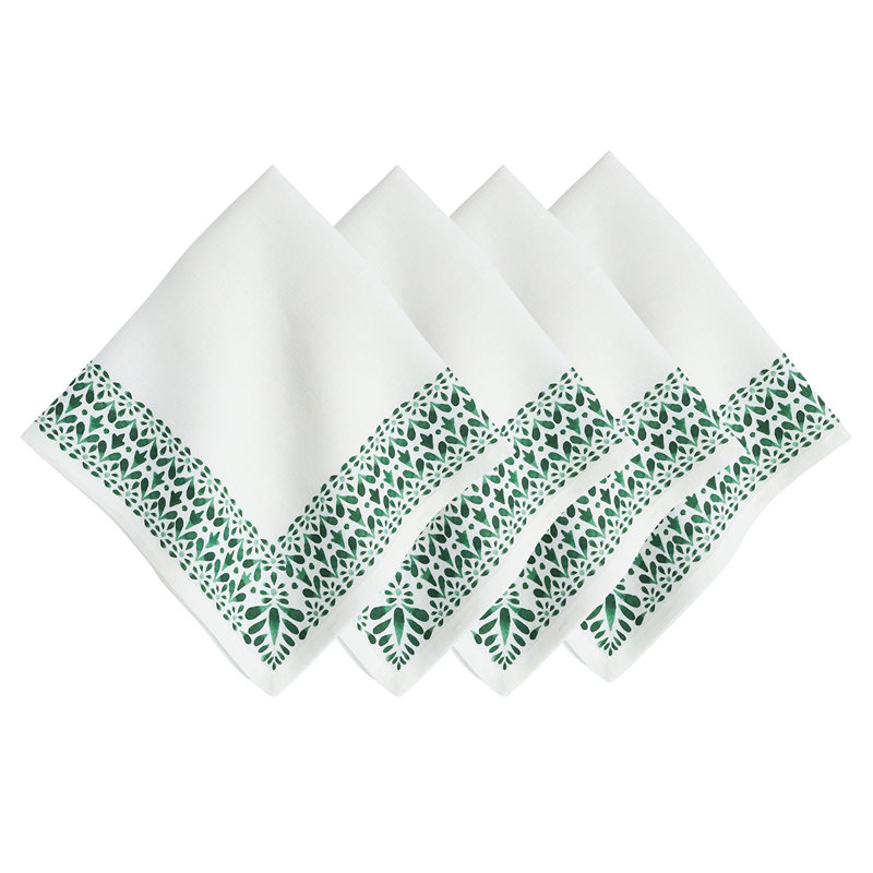 Iberian Border Napkin - Evergreen