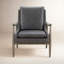 Fauteuil d'appoint en cuir véritable Caigan Abbyton