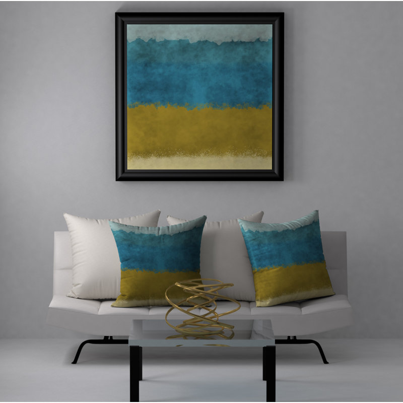 Abstract Throw Pillow, 18" H x 18" W