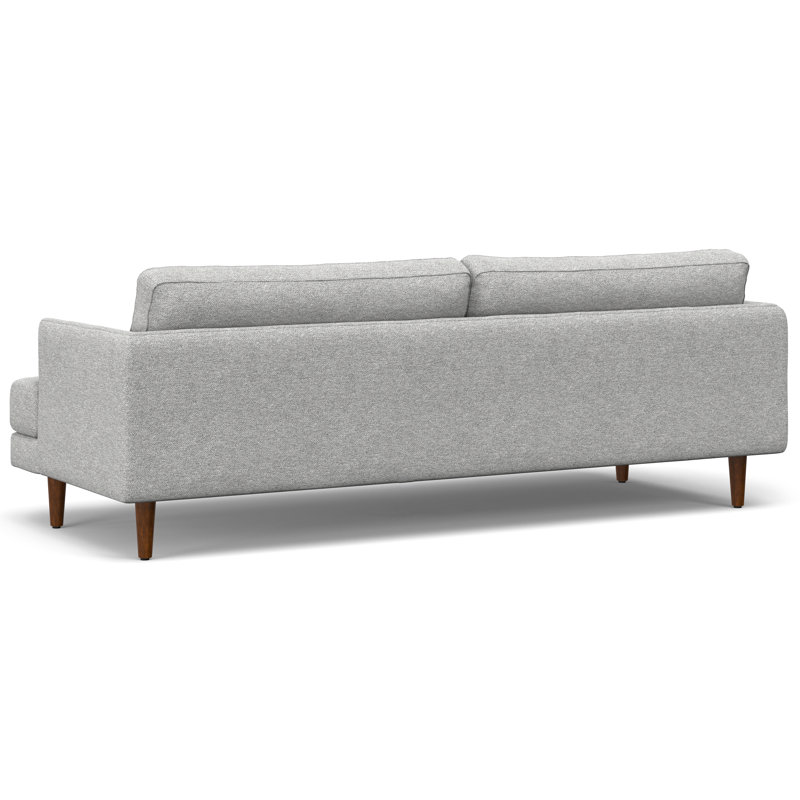 Livingston Mid-Century Modern 90-Inch Mist Grey Fabric Sofa