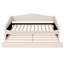 Lit de jour rembourré avec molleton beige et lit gigogne simple-118035644-118035646