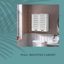 Miami Slim Bathroom Storage Cabinet with Open Shelves and Two Doors White