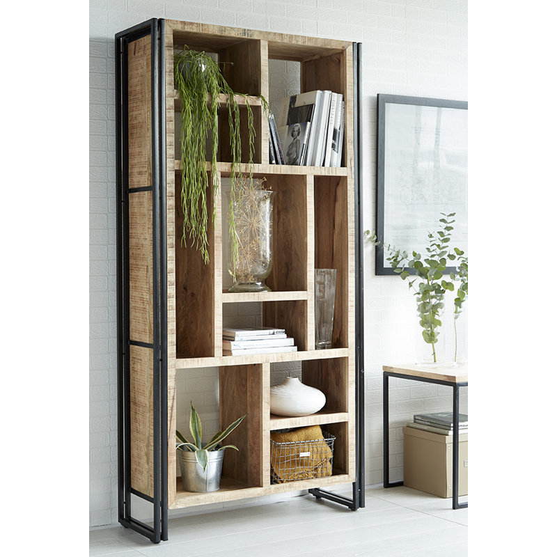 Paige 200cm H x 100cm W Solid Wood Standard Bookcase
