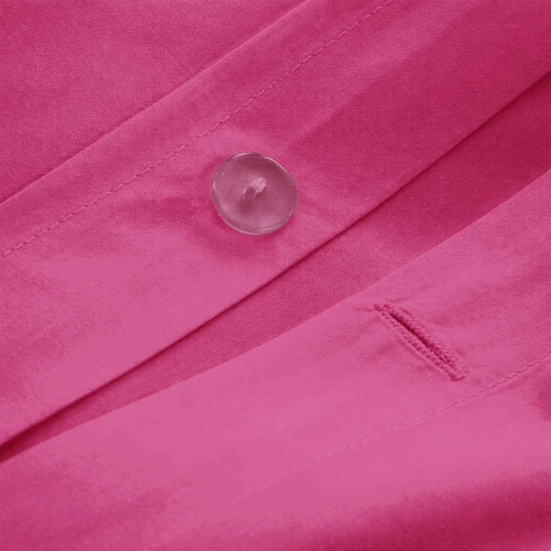Luxury 3-Piece Dyed Duvet Cover Set With Pillowcases, Single Duvet Cover Set + 2 Pillowcases, Pink