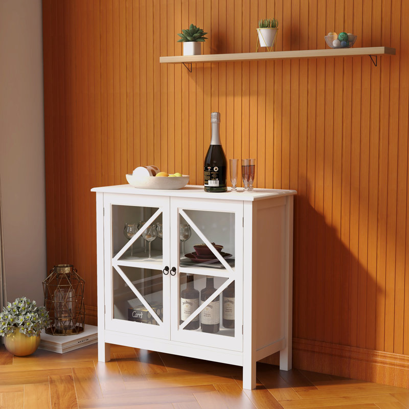 Armoire de cuisine avec portes doubles en verre