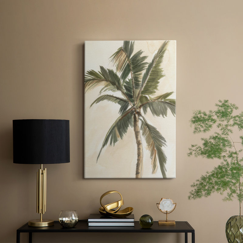 Étude de palmier antique II - galerie Cavas sur mesure, H 18 po x l 12 po