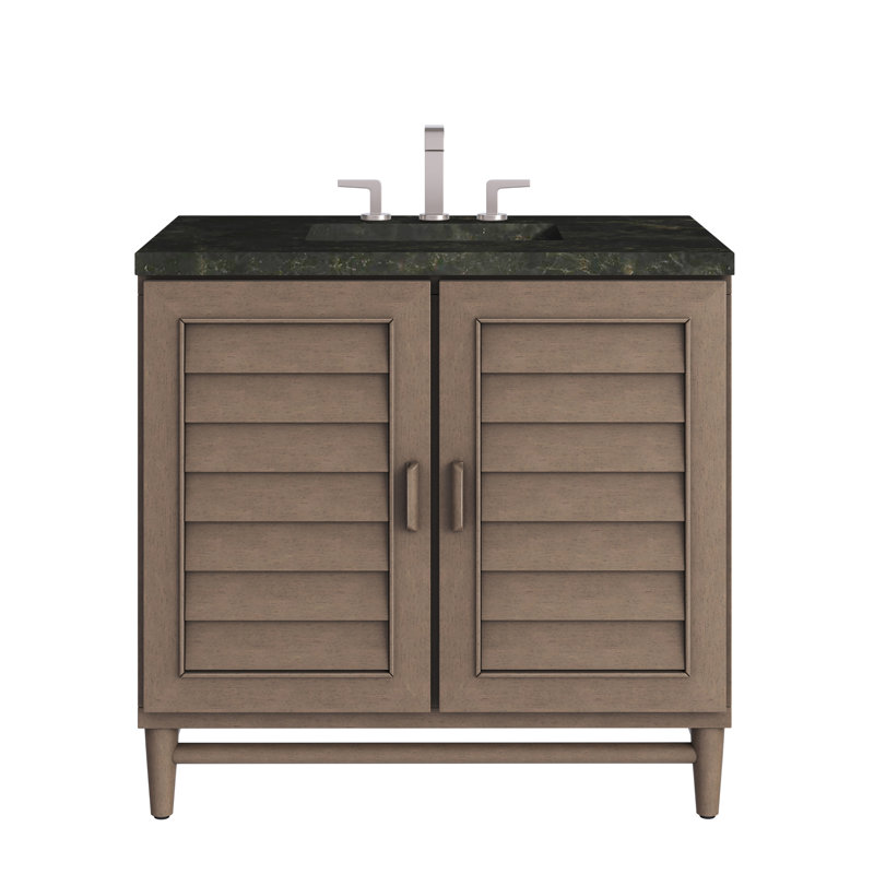 Portland 36'' W Single Vanity, Whitewashed Walnut, Phantome Eclos, 8" Widespread