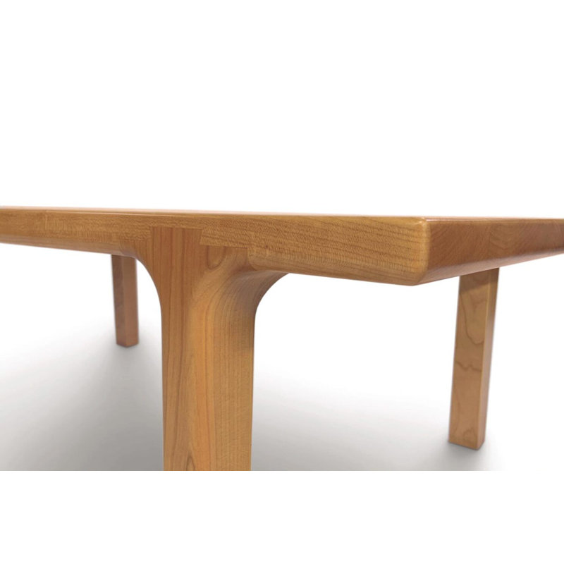 Table de bout rectangulaire en bois massif Sierra, Cerise naturelle, 22" H x 28" W x 20"D