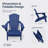 Pakkdiarie All-Weather HDPE Folding Adirondack Chair with Cup Holder for Patio & Garden-117807816