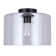 Sofea 1 Light Flush Mount With Matte Black Finish And Clear Shade