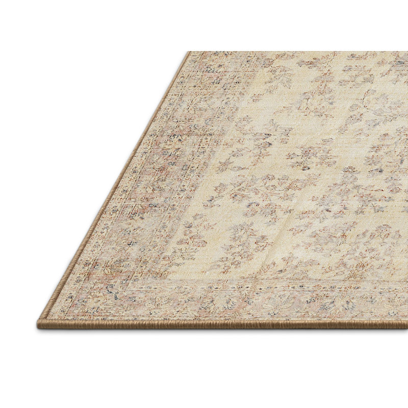 Tapis contemporain gris / crème, Rectangle 5 pi x 7 pi