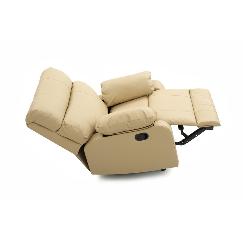 Furniture Manny G533-RC Rocker Recliner, Beige Faux Leather
