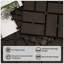 Carreaux de terrasse à emboîtement de patio, plancher composite résistant aux intempéries pour une utilisation extérieure et intérieure, installation et entretien faciles (brun, paquet de 9)