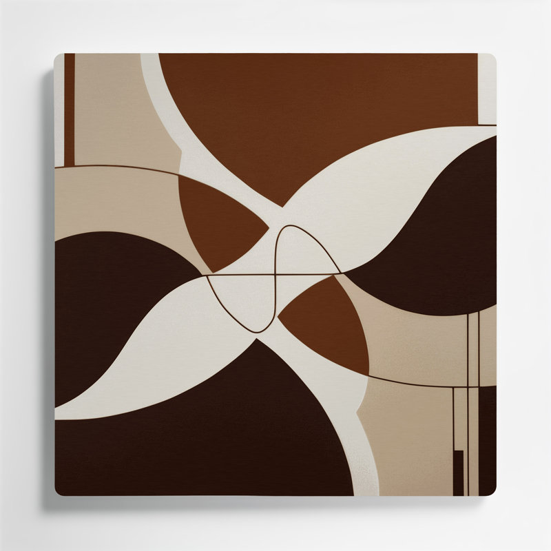 Minimalisme 99, art mural en métal beige, H 32 po x l 32 po