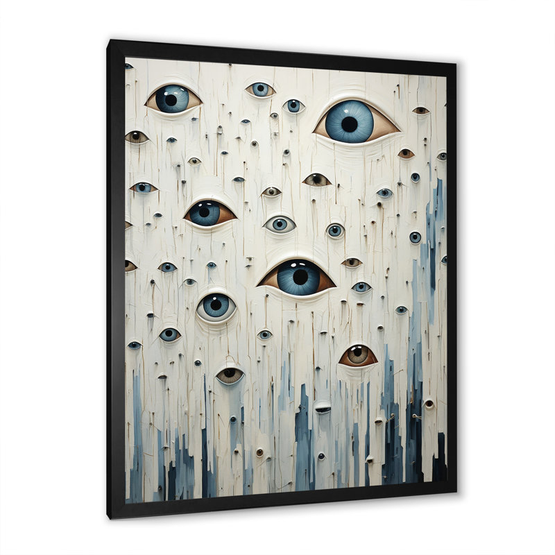 Créatures de monstres minimalistes - Monstres, impressions sur toile, H 20 po x l 12 po x P 1 po, Cadre photo noir simple
