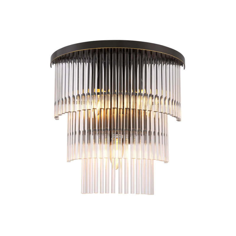 East 3 - Light Flush Mounted Sconce, Black