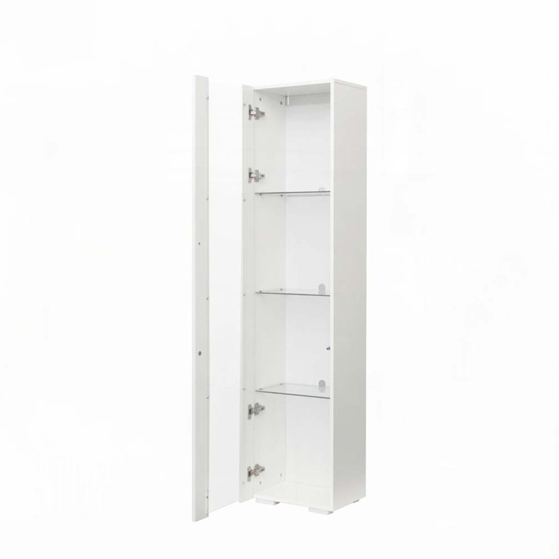 Armoire de cuisine avec lampe à bande, Blanc