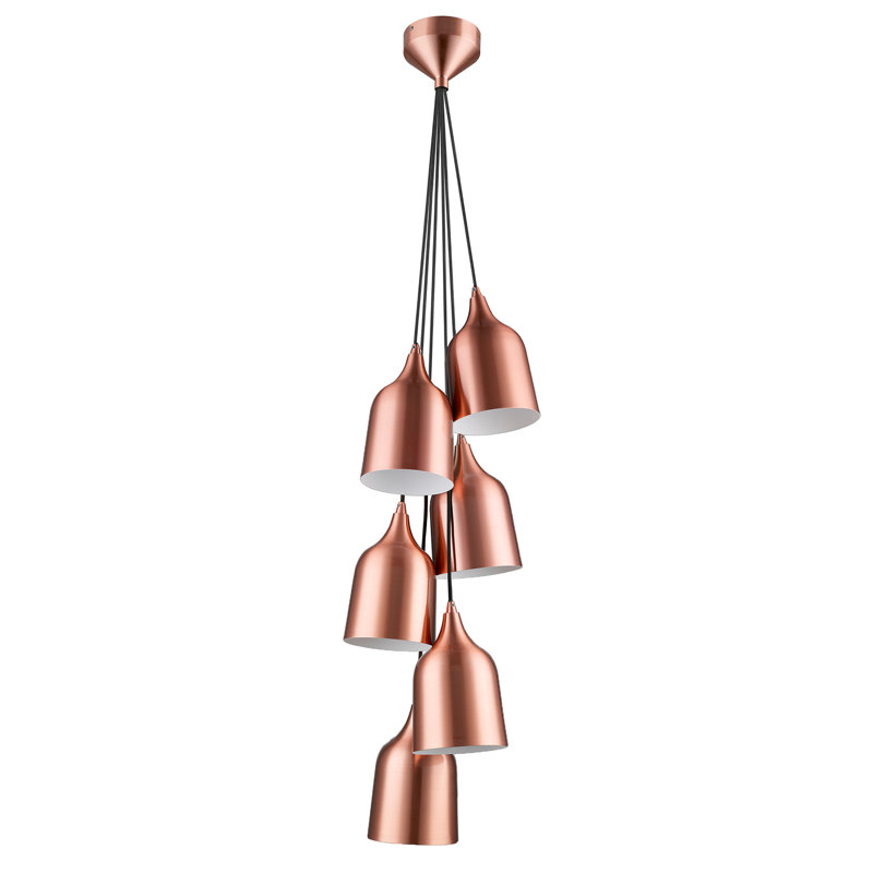Corine 6 - Light Cluster Pendant, Copper