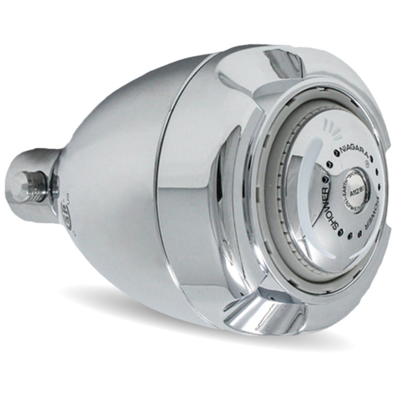 Earth Chrome Adjustable Wall Mounted Shower Head