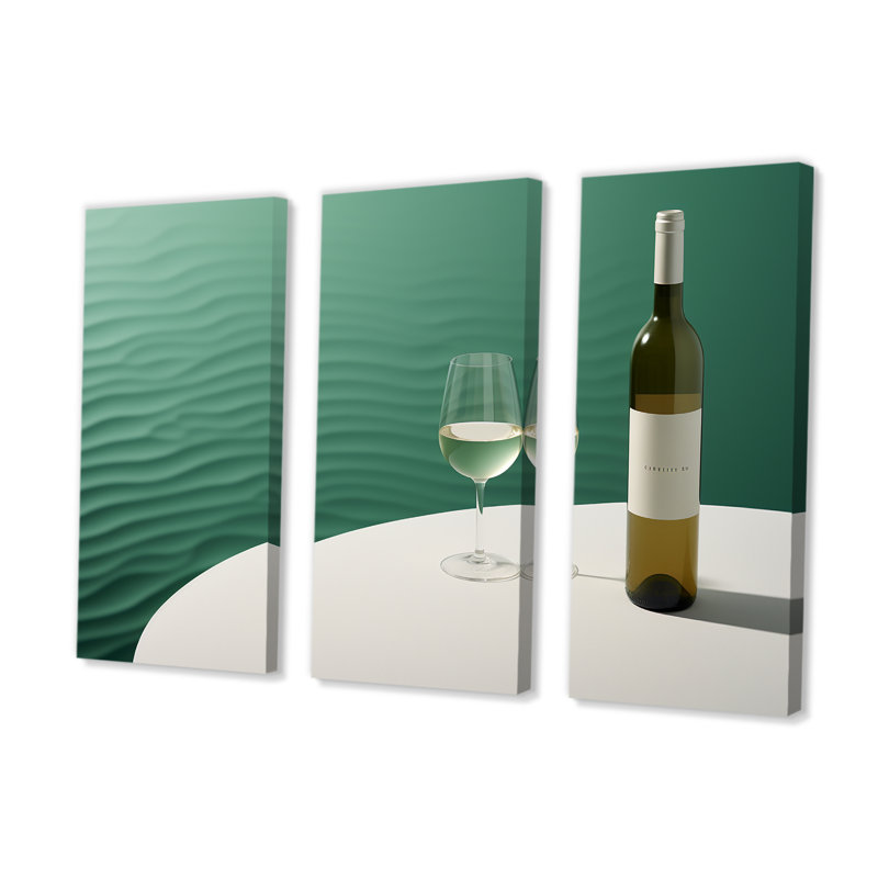 Chablis Charm I - Wine Wall Art Set, 32" H x 48" W x 1" D