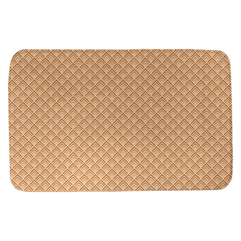 Tapis pour salle de bain dégradé Avicia, l 17 po x L 24 po, Orange