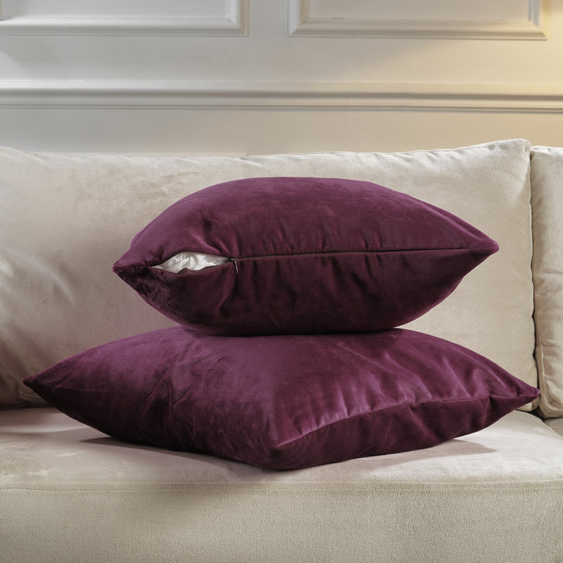 Matte Velvet Pillow Cover, 22" x 22", 52 Rose