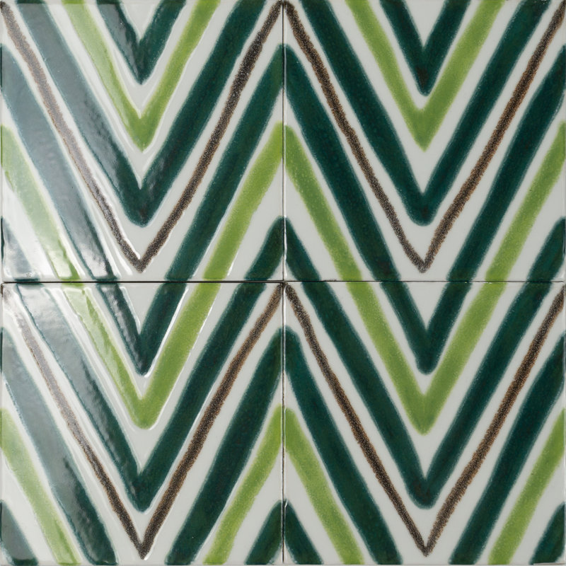 Sol Tappeto 2 - 6" x 6" Porcelain Encaustic Tile
