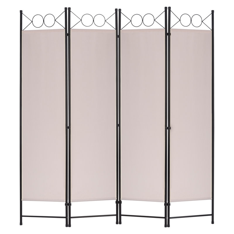 Cloison de séparation autoportante à 4 panneaux l 65 po x H 68 po Aithan pour chambre à coucher, salon, bureau et maison