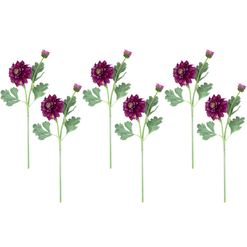 Sprays floraux artificiels 23 po Dahlia, Rouge