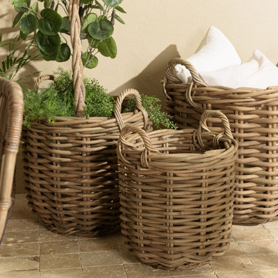 Bay Isle Home Amer Rattan Decorative Basket