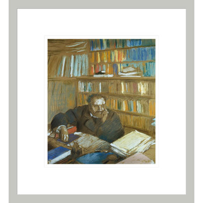 Portrait d'Edmond Duranty par Edgar Degas, impression giclée encadrée