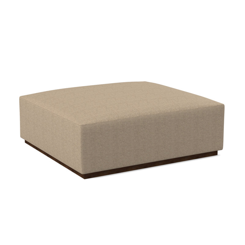 Repose-pieds Club, Noyer américain, 100% polyester Elise lin