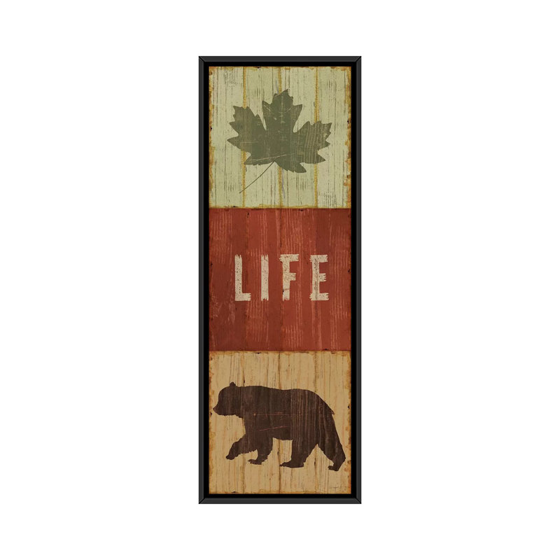 Lake Lodge XIII - Impression sur toile tendue, H 36 po x l 12 po x P 1,5 po, Toile avec cadre noir