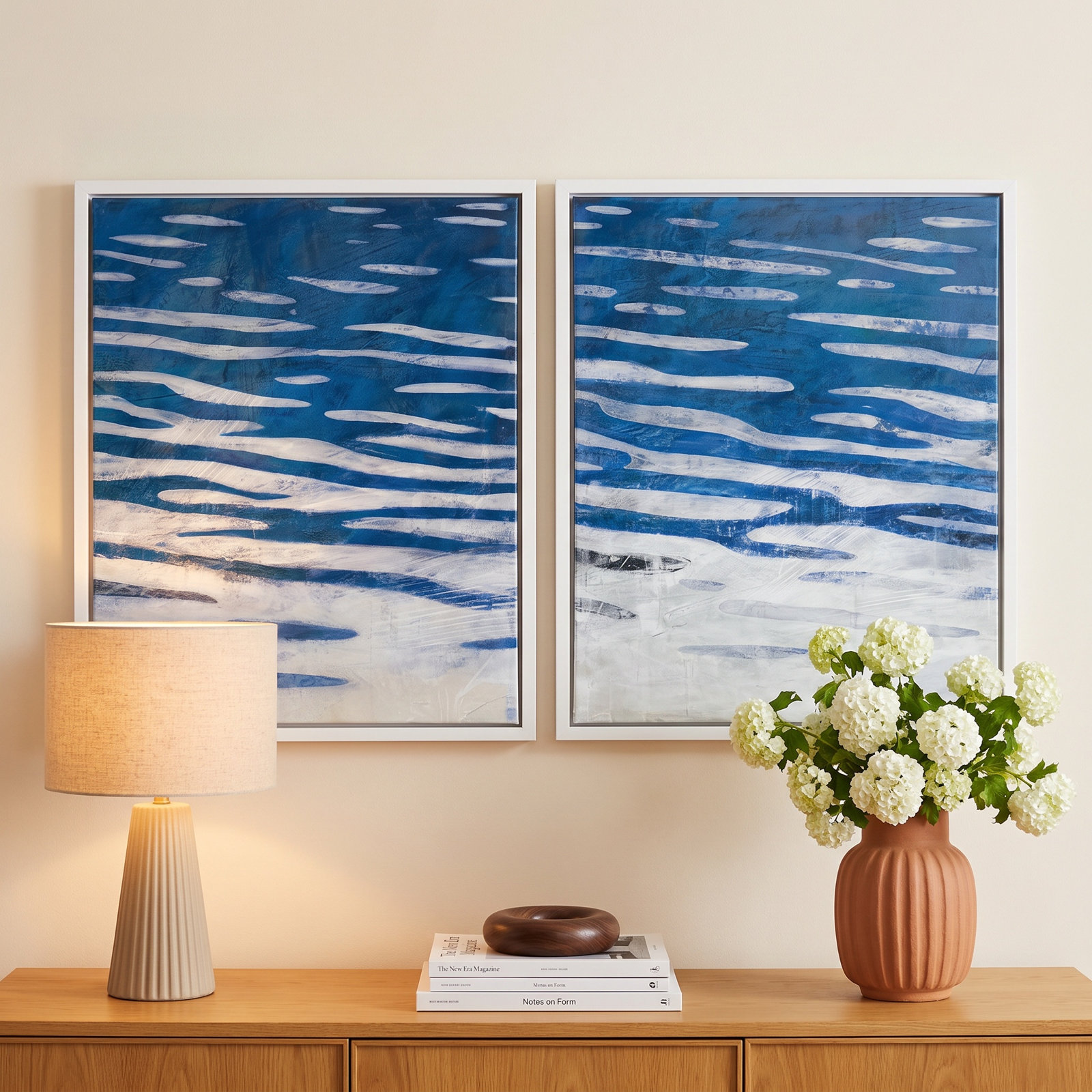 Radley "Oceanview" Print by Ivo Stoyanov, 38" H x 60" W x 1.25" D, White Framed