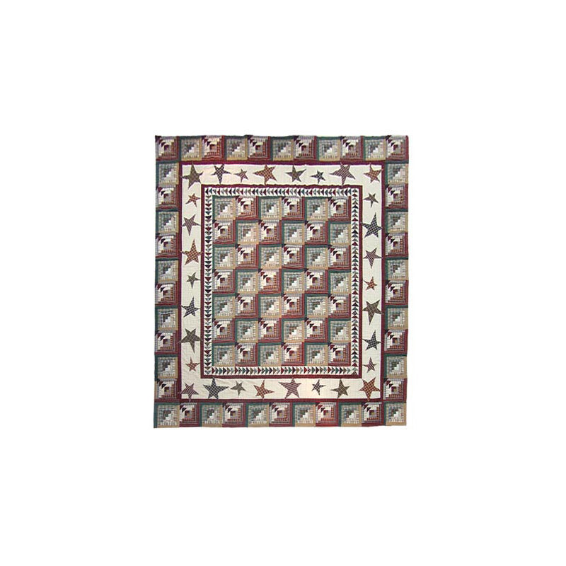 Courtepointe réversible simple Woodland Star and Geese, Double / grand