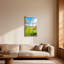 Paysage de printemps avec arbres en fleurs et champ vert-1223362984