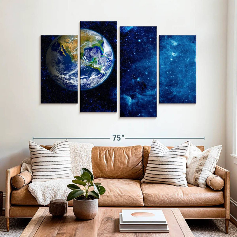 Oberle Planet Earth In Space, 42" H x 68" W
