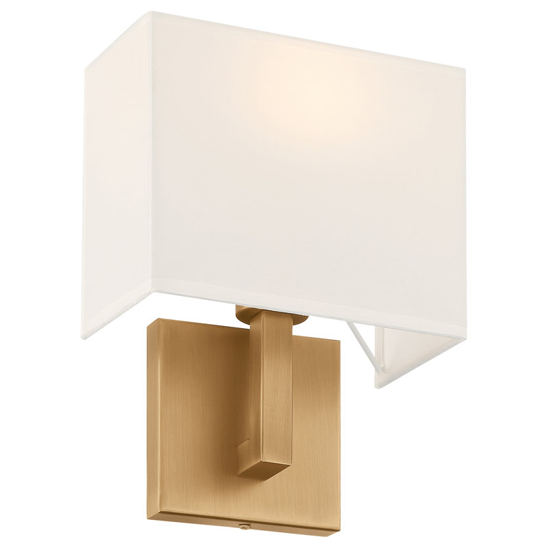 Jaxzen Steel Armed Sconce, Antique Brushed Brass