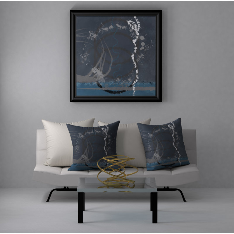 Abstract Throw Pillow, 18" H x 18" W