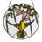 10"H Hummingbird and Hibiscus Round Stained Glass Window Panel