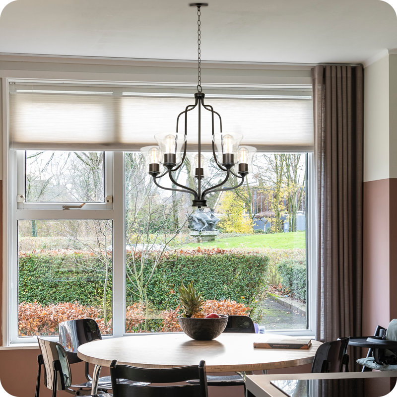 Lustre empire à 5 lumières de style bougie Vester