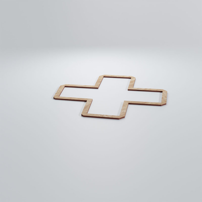 Panneaux muraux décoratifs en bois Fowler, Chêne rouge, H 15 3/8 po x l 15 3/8 po x P 1/4 po