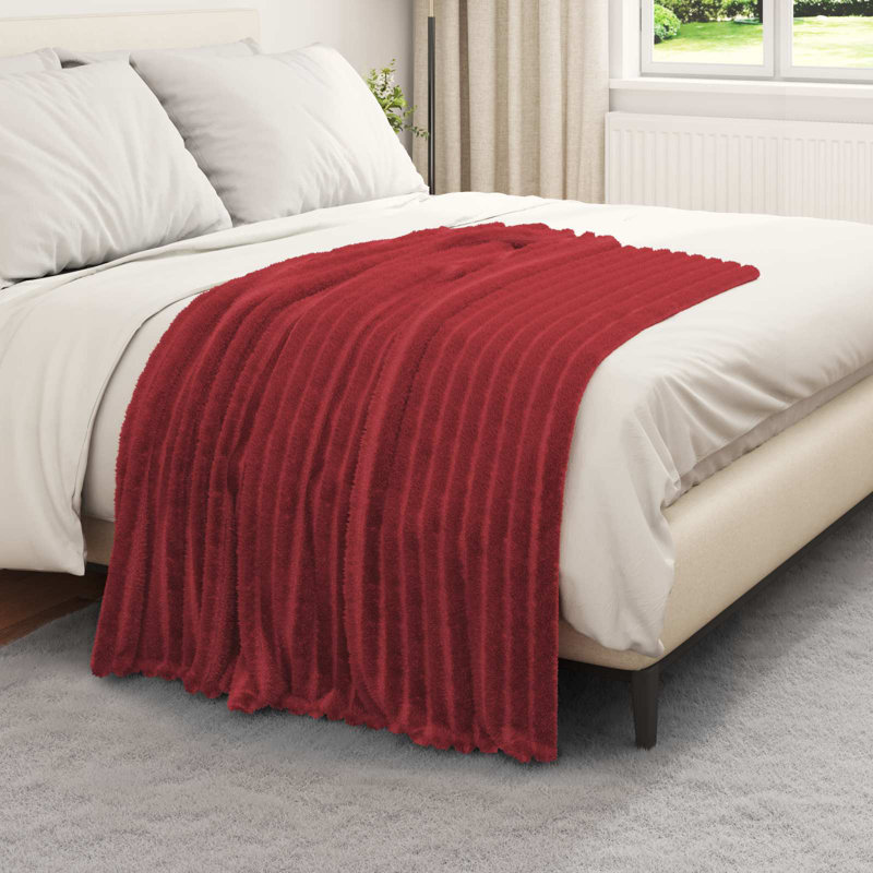 5.1-42 Throw Blanket, Bordeaux Red, 150cm x 130cm
