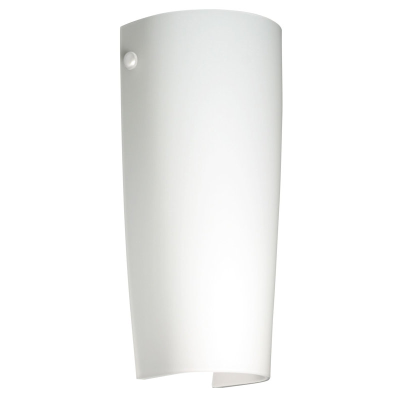 Plafonnier encastré 1 lumière Sasha II, Nickel satiné, Opale matte, DEL