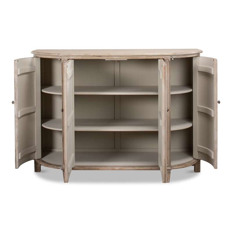 Brooks 63'' Solid Wood Sideboard, Stone Gray