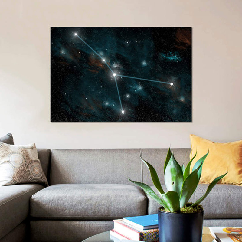 « the constellast cancer » par marc', reproduction d’art sur toile tendue, H 12 po x l 18 po x P 1,5 po, Toile tendue