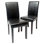 Chaise parsons Critchfield en bois massif et similicuir (ensemble de 2)