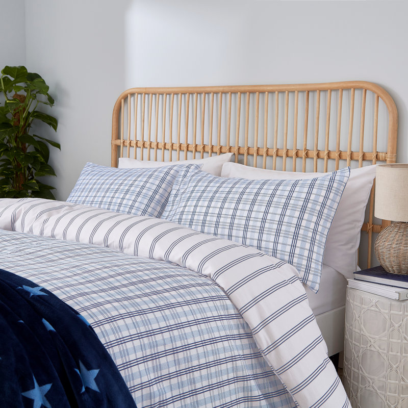 Jones Check Brushed Cotton Duvet Cover Set, Single Duvet Cover + 1 Standard Pillowcase